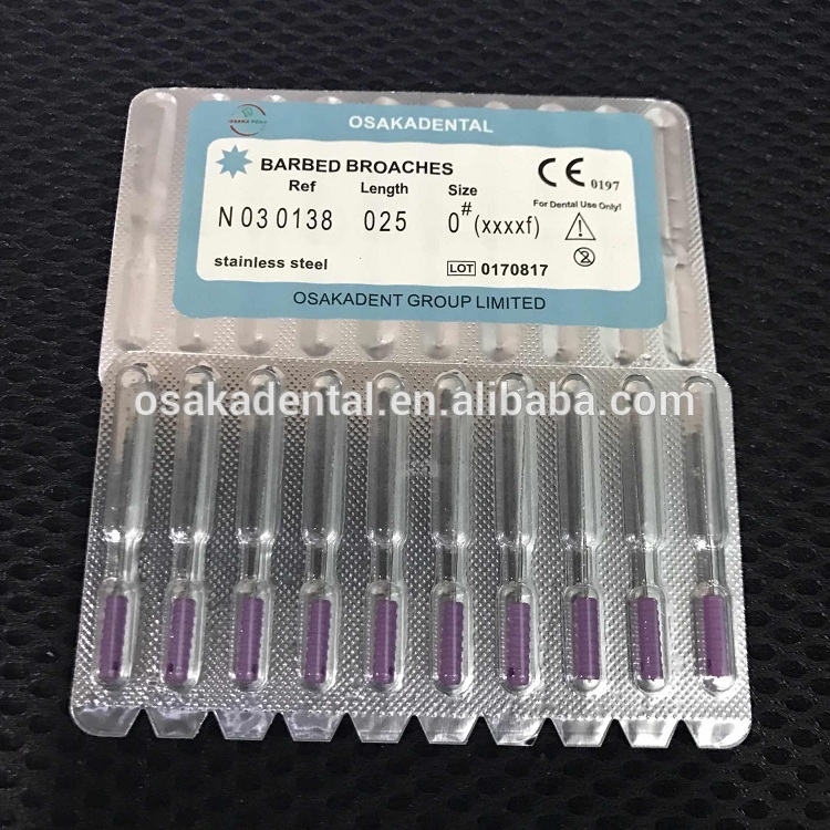 Osaka Dental Endo Barbel Broches Hand Use Medical Instrument Supply / nerf broach / endodontic files / root canal files