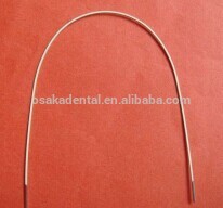 Matériel orthodontique de fil de voûte NiTi super élastique rond / fil niti dentaire / matériau orthodontique dentaire