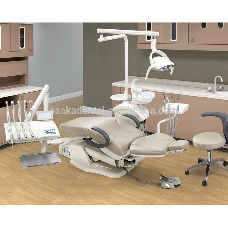 Chaises dentaires d'unité dentaire approuvées par la CE avec le moteur de Linak et le coussin en cuir véritable