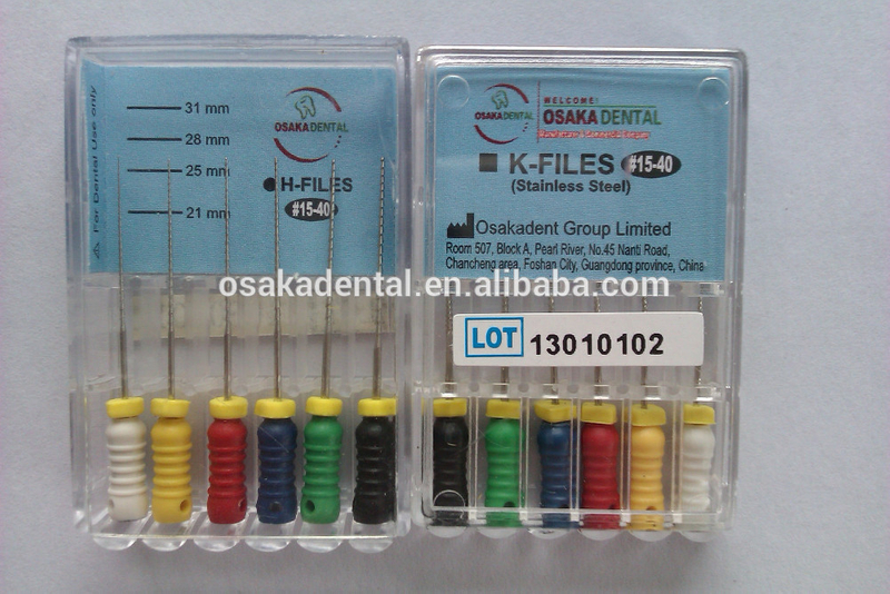 OSAKA DENTAL Pas cher prix K Fichiers handuse bonne qualité Fichier Canal Radiculaire / Instrument chirurgical dentaire avec CE