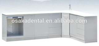 Cabinet médical de Cabinet dentaire d'acier inoxydable avec le type de poignée et le type de contact