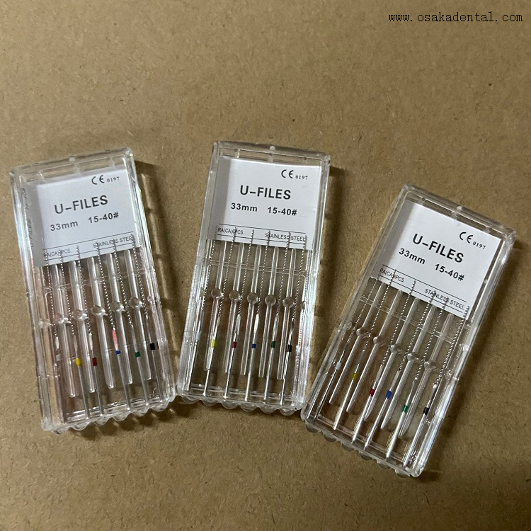 Fichiers en acier inoxydable dentaire Endodontics U-Files OSA-F252U