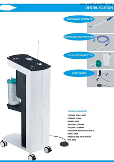 Unité d'aspiration dentaire pour implant avec sacs de collecte jetables et tubes d'aspiration jetables 40 ensembles