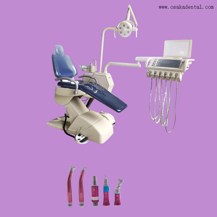 Fauteuil dentaire avec plateau à instruments à écran tactile et pièce à main dentaire avec fauteuil dentaire de bonne qualité 
