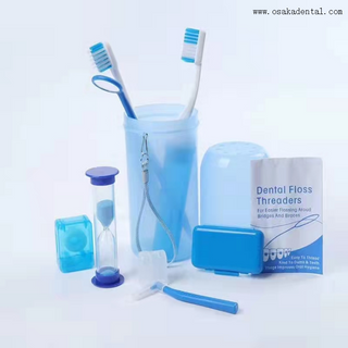 Kit orthodontique 8 pièces emballé dans une bouteille en plastique avec minuterie