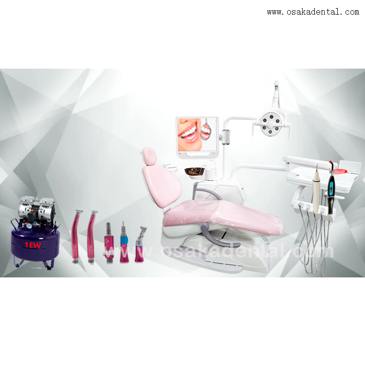 OSA-A1 OSAKADENTAL Unité de fauteuil avec ensemble de pièces à main dentaires et compresseur d'air