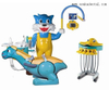 Belle dessin animé Unité de chaise dentaire de chat bleu pour enfants chaise dentaire pour enfants