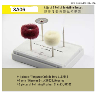 Kit de fraises diamantées dentaires pour ajuster et polir les kits d'appareils dentaires invisibles